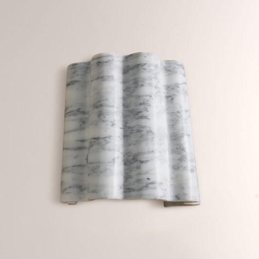 Faience Sculptural Marble Wall Sconce