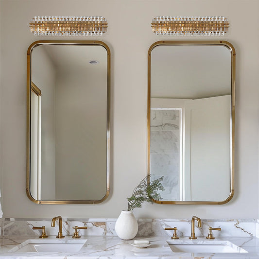 Hayes Crystal 6 Light Bathroom Wall Sconce