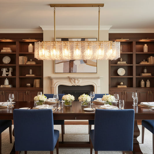 Latracy Rectangular Chandelier 67" - gildlamps