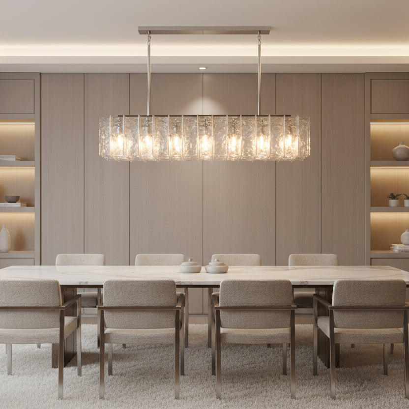 Latracy Rectangular Chandelier 67" - gildlamps