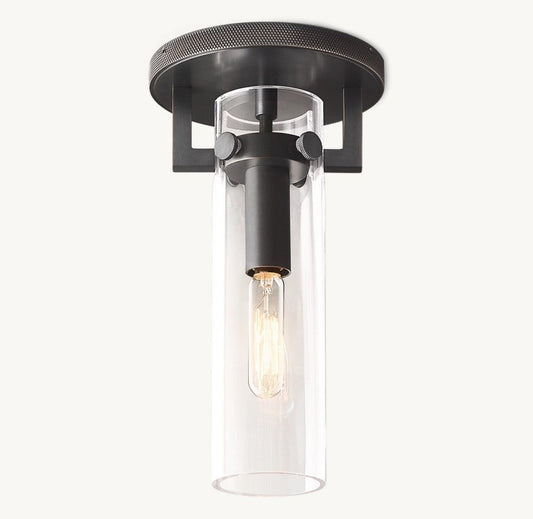 Mechanic Glass Cylinder Flushmount