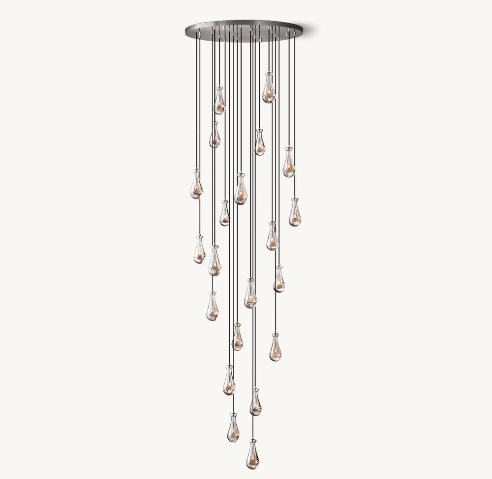 Raindrop Round Chandelier 47"
