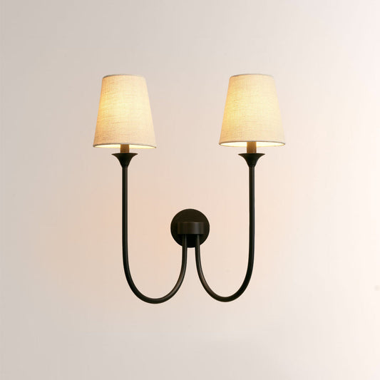 Saylor 2 Light Curved Arm Wall Sconce