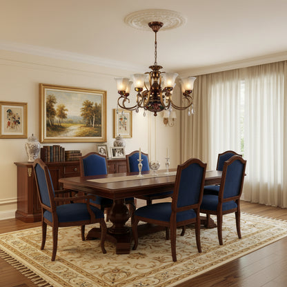5-Light Traditional Chandelier with Glass Shades