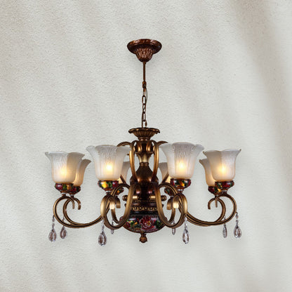 5-Light Traditional Chandelier with Glass Shades
