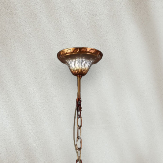 Traditional 6-Light Chandelier with Frosted Glass Shades