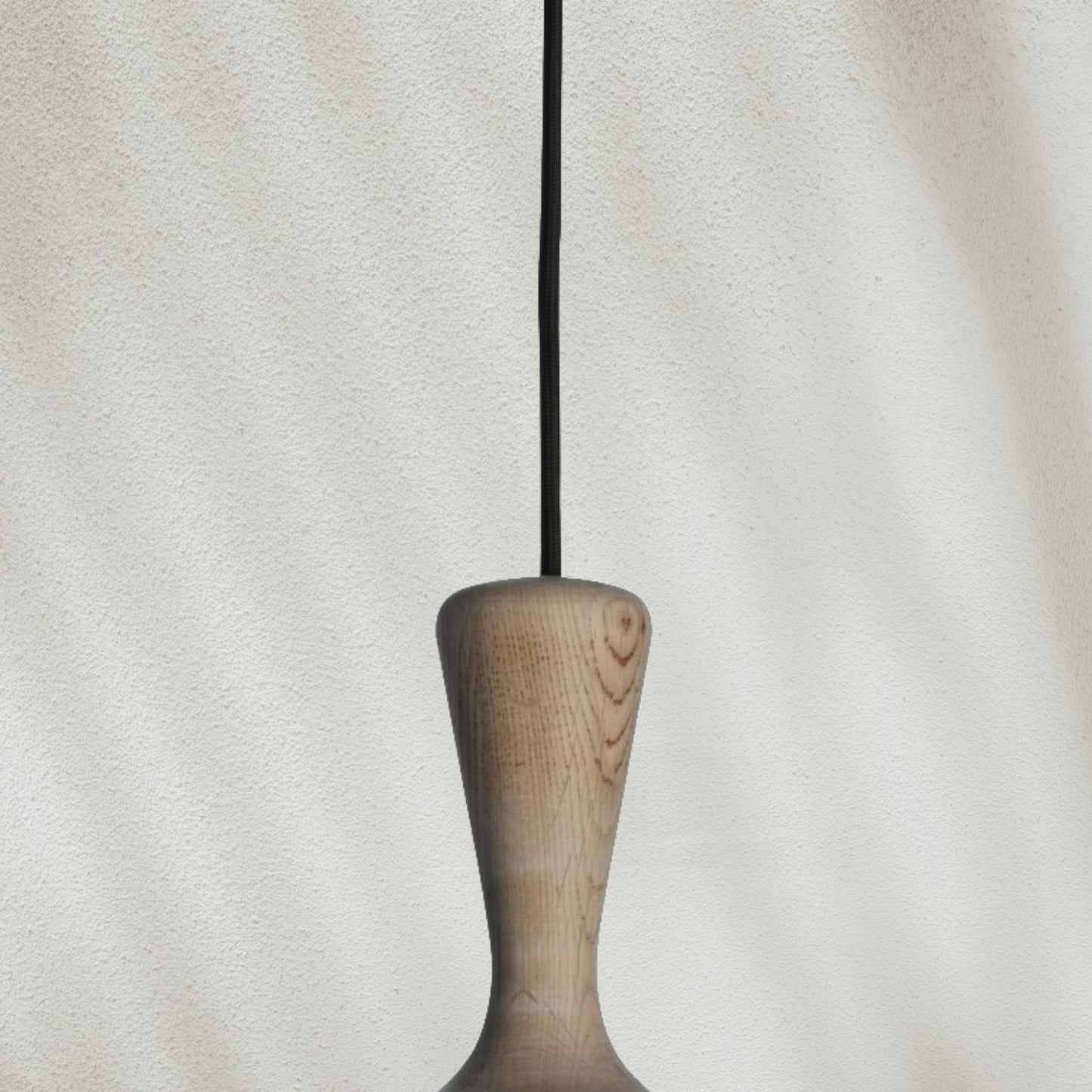 Modern Pendant Light with Metal Shade and Wood Accent