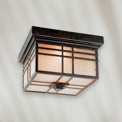 Traditional Square Ceiling Light with Frosted Glass