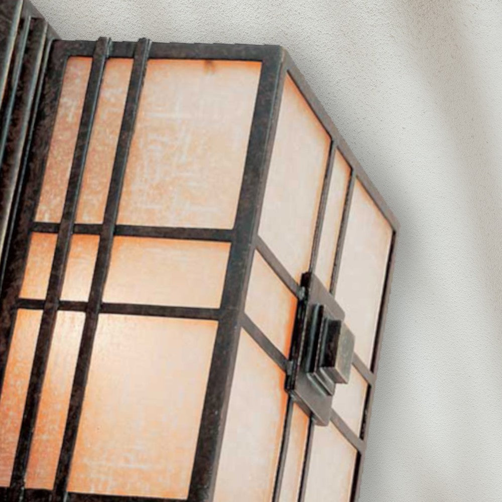Traditional Square Ceiling Light with Frosted Glass