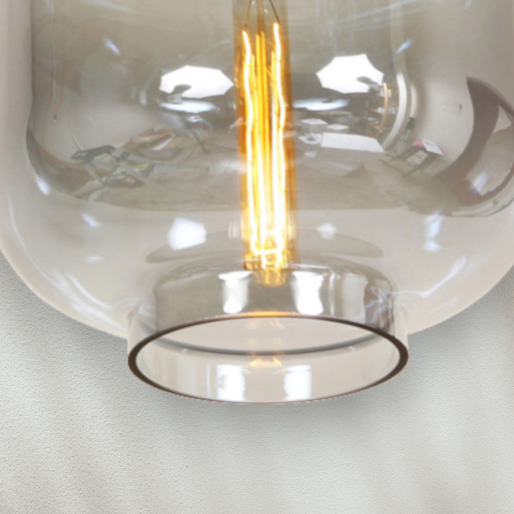 Modern Pendant Light with Clear Glass Shade