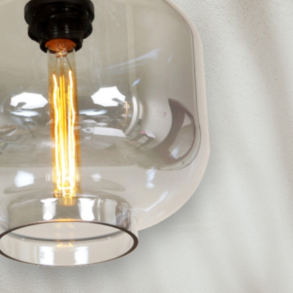 Modern Pendant Light with Clear Glass Shade