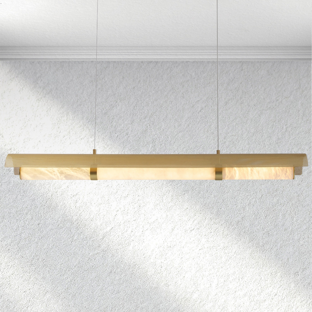 Carey Mirage Alabaster Linear Chandelier