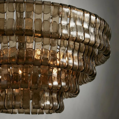 Ghiaccio Glass Round Chandelier 24" 36" 48" 60"