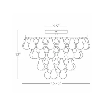Anqeer Waterdrop Flushmount 17"-gildlamps