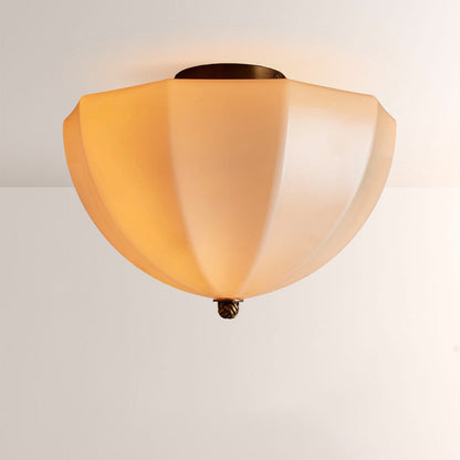 Aveline Ribbed Opal Glass Flush Mount