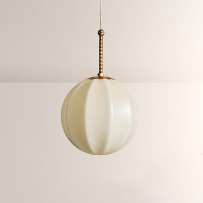 Aveline Ribbed Opal Glass Pendant