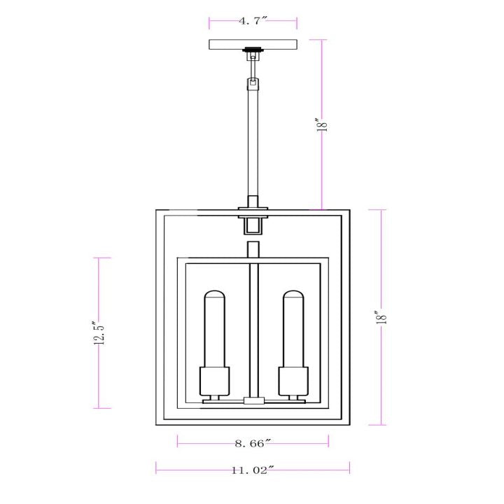 Lykke Glass Lantern Modern Pendant
