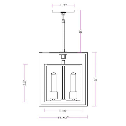 Lykke Glass Lantern Modern Pendant