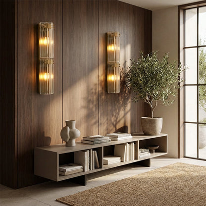 Delsia Fluted Glass Wall Sconce