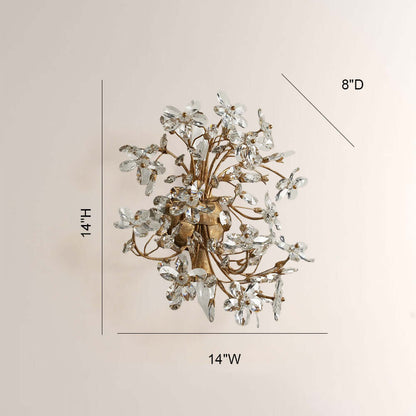 Fiora Crystal Blossom Wall Sconce