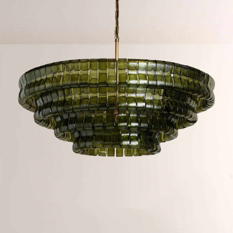 Ghiaccio Glass Round Chandelier 24" 36" 48" 60"