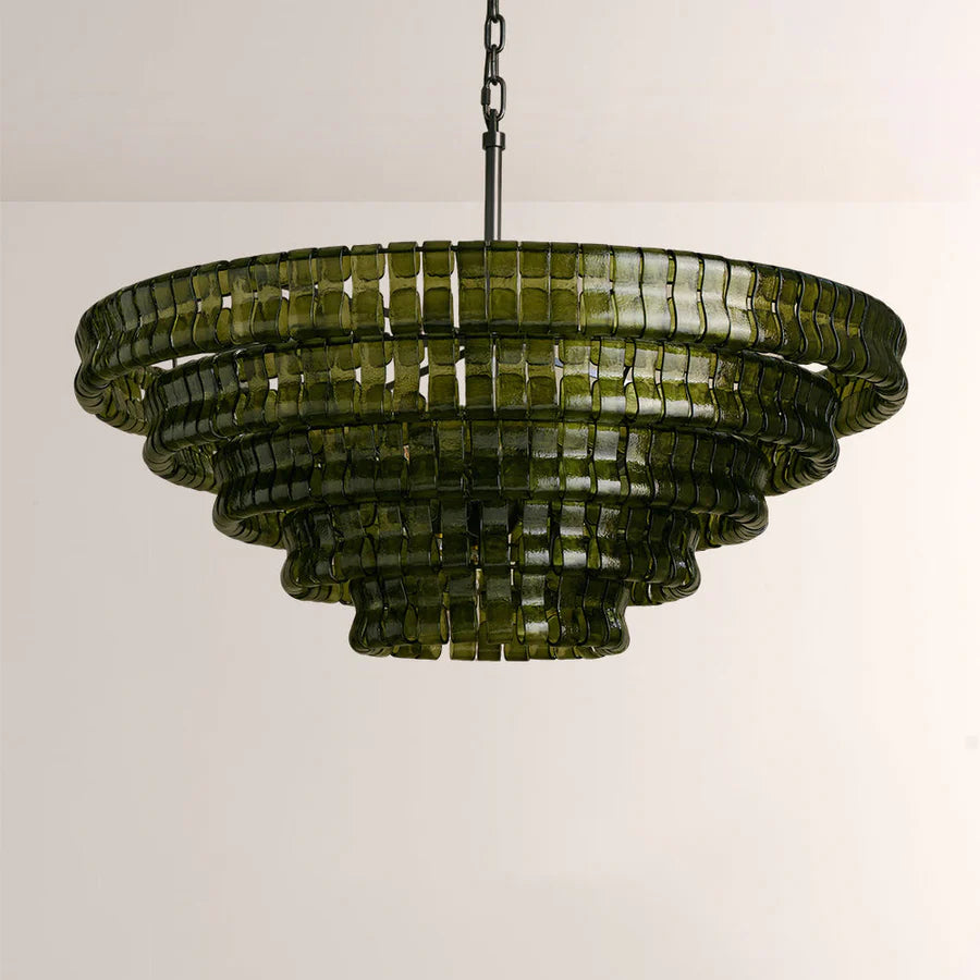 Ghiaccio Glass Round Chandelier 24" 36" 48" 60"