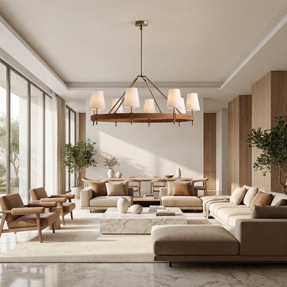 Haven Round Brass Chandelier