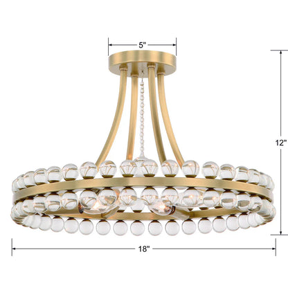 Latin 4 Light Chandelier-Flush Mount
