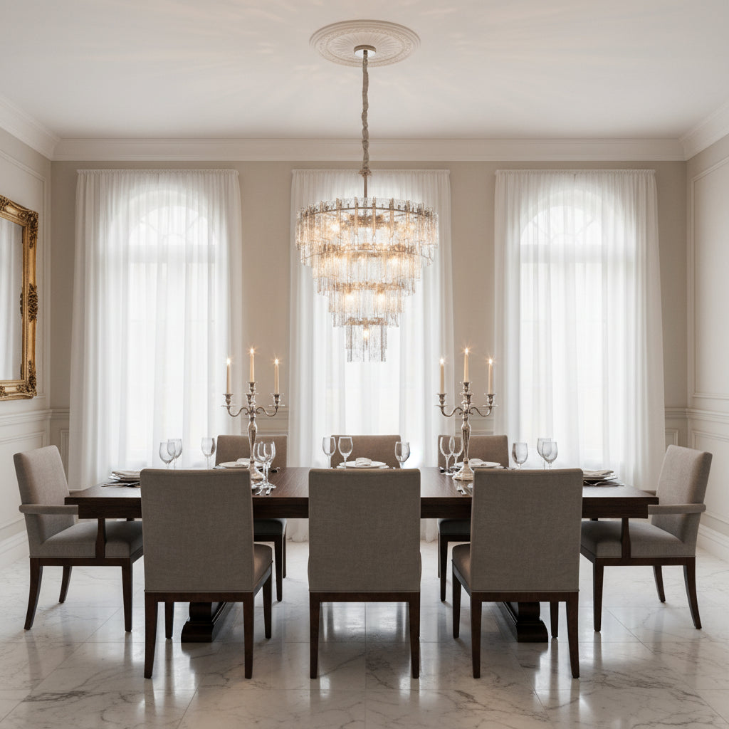 Latracy Multi-layer Round Chandelier 47" - gildlamps