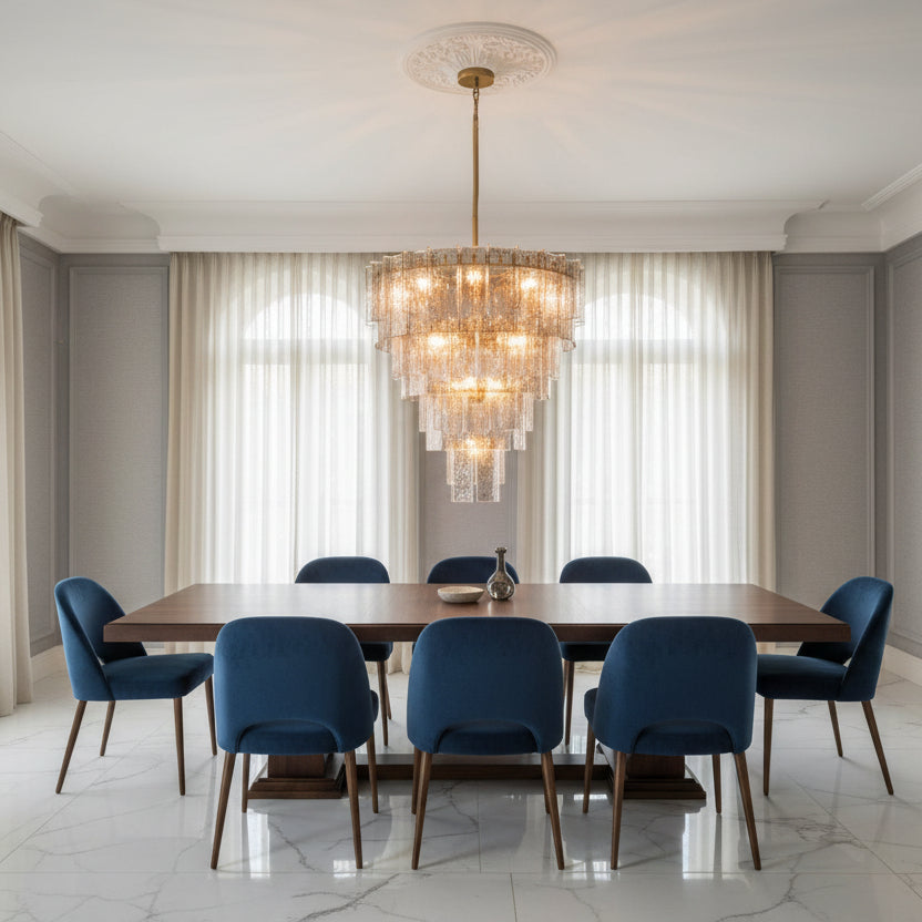 Latracy Multi-layer Round Chandelier 47" - gildlamps