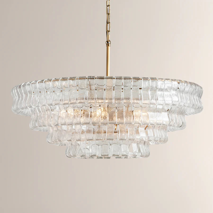 Ghiaccio Glass Round Chandelier 24" 36" 48" 60"