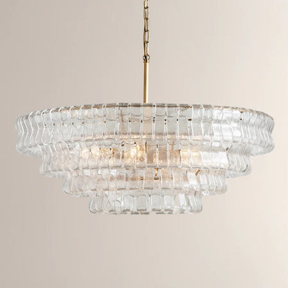 Ghiaccio Glass Round Chandelier 24" 36" 48" 60"