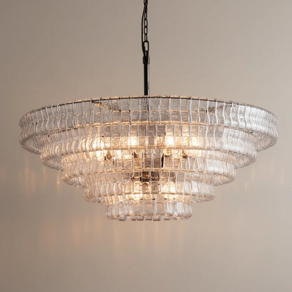 Ghiaccio Glass Round Chandelier 24" 36" 48" 60"