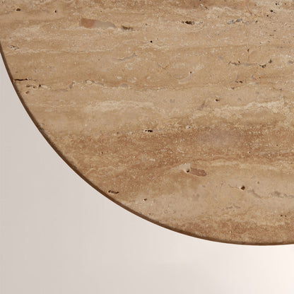 Lira Travertine Disc Outdoor Sconce