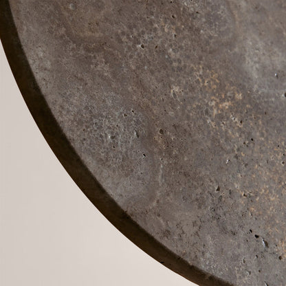 Lira Travertine Disc Outdoor Sconce