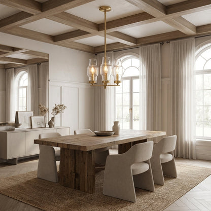 Lumi Clear Glass Semi Flush Mount