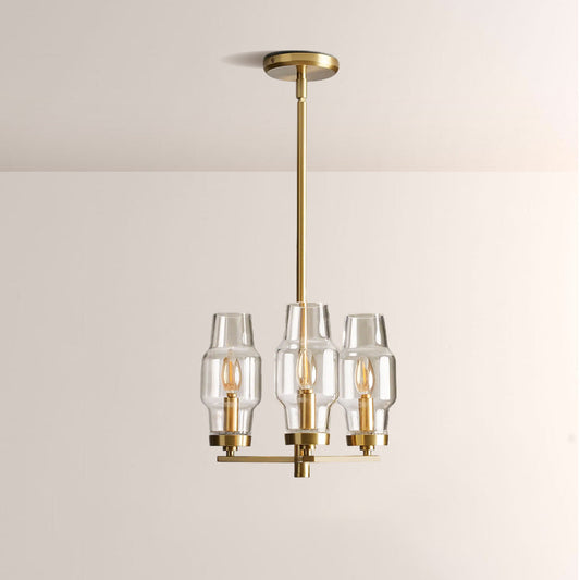 Lumi Clear Glass Semi Flush Mount