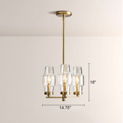 Lumi Clear Glass Semi Flush Mount