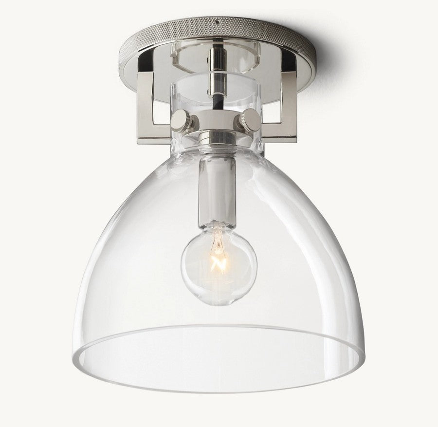 Mechanic Glass Cloche Flushmount