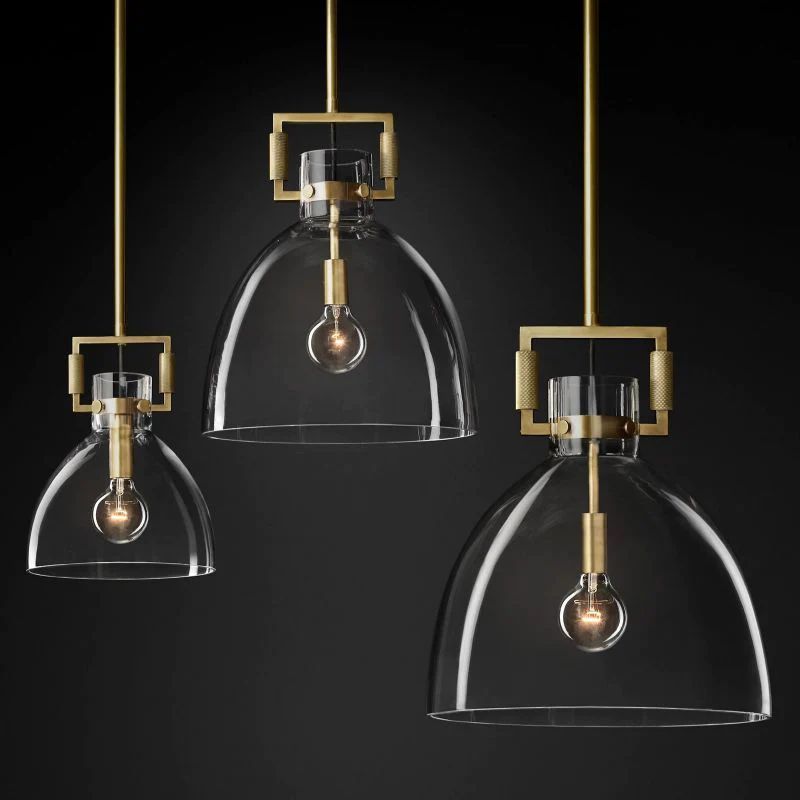 Mechanic Glass Cloche Pendant - gildlamps