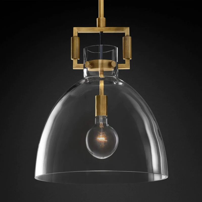 Mechanic Glass Cloche Pendant - gildlamps