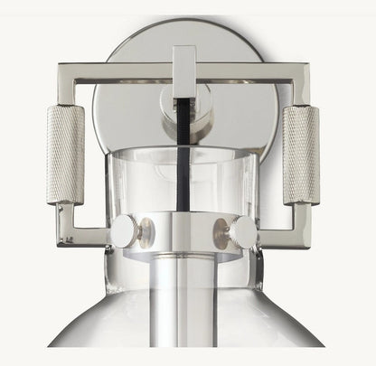 Mechanic Glass Cloche Sconce 10"
