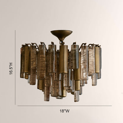 Nova Crystal Prism Flush Mount