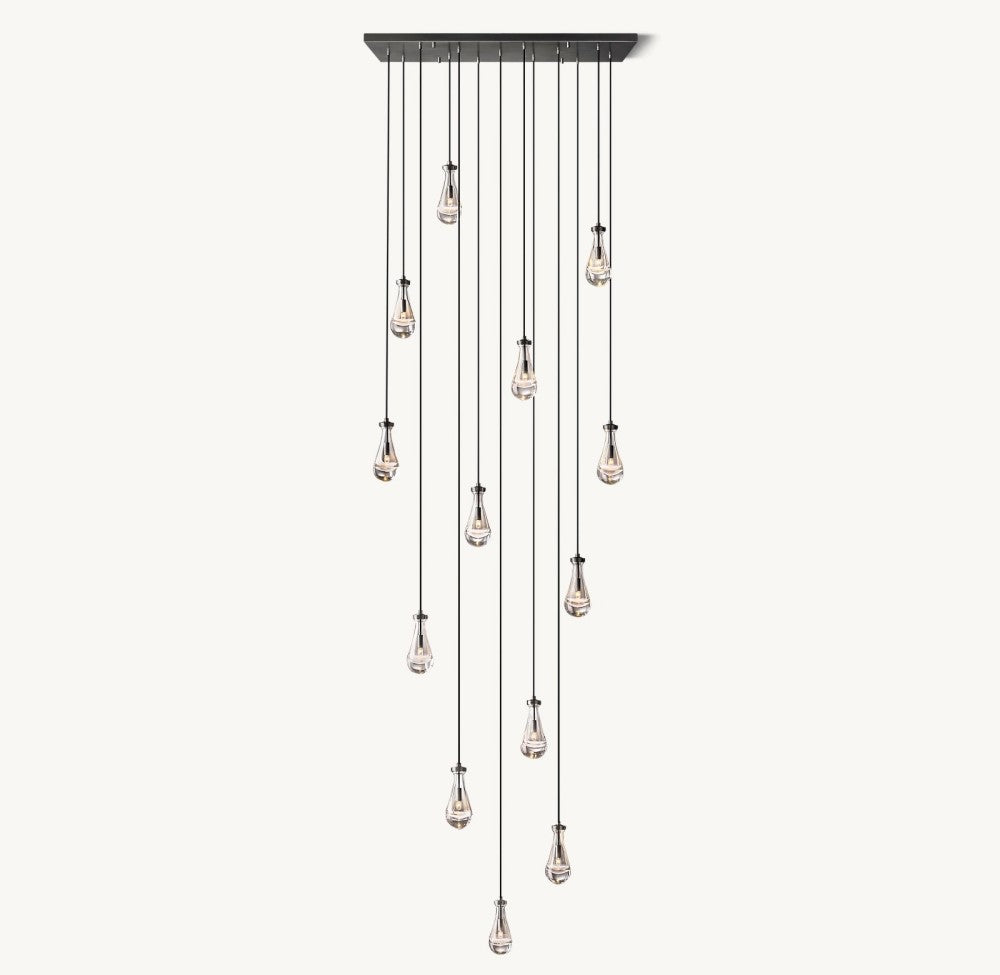 Raindrop Rectangular Chandelier 54"