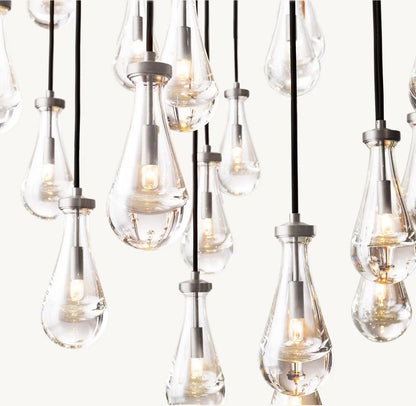 Raindrop Rectangular Chandelier 54"