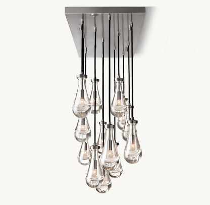 Raindrop Rectangular Chandelier 54"