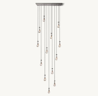 Raindrop Rectangular Chandelier 54"