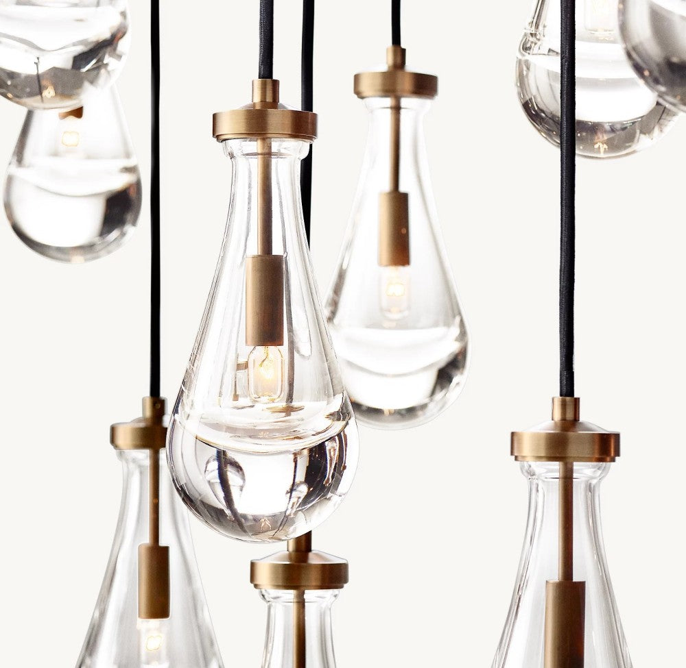 Raindrop Rectangular Chandelier 54"