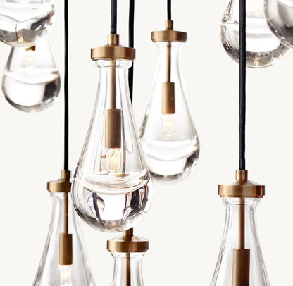 Raindrop Rectangular Chandelier 54"