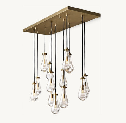 Raindrop Rectangular Chandelier 54"